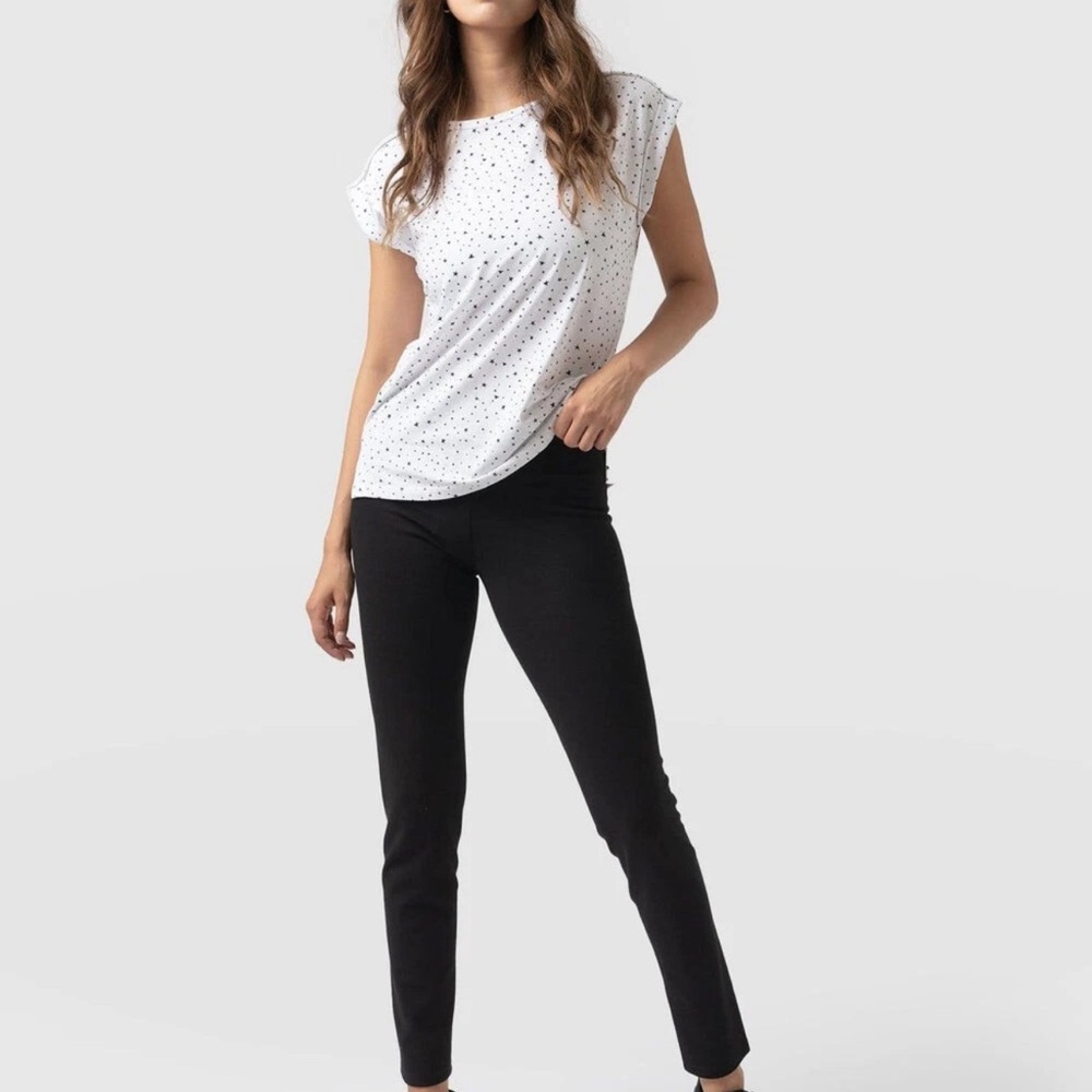 Saint + Sofia Elegant Women Dark Navy Ponte Legging Pants